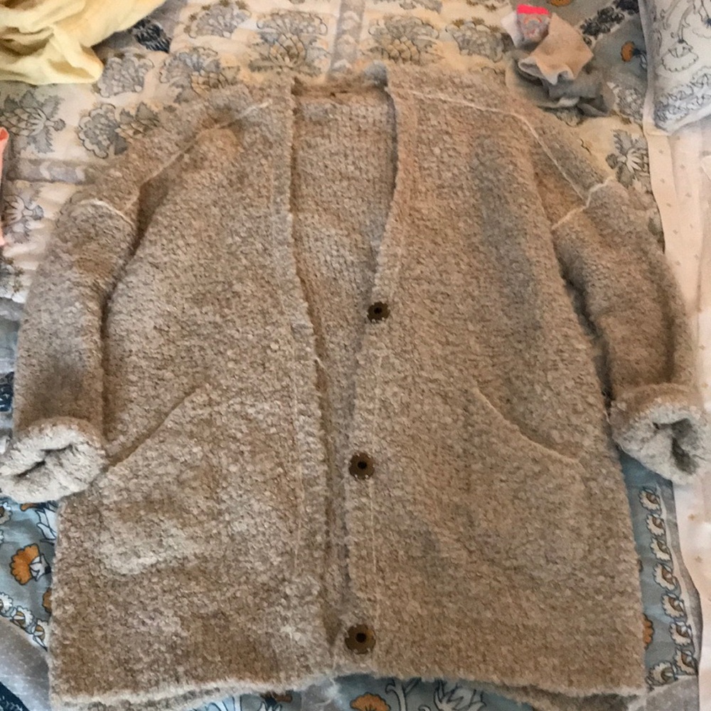 EUC FREE PEOPLE BOUCLE CARDIGAN SIZE S